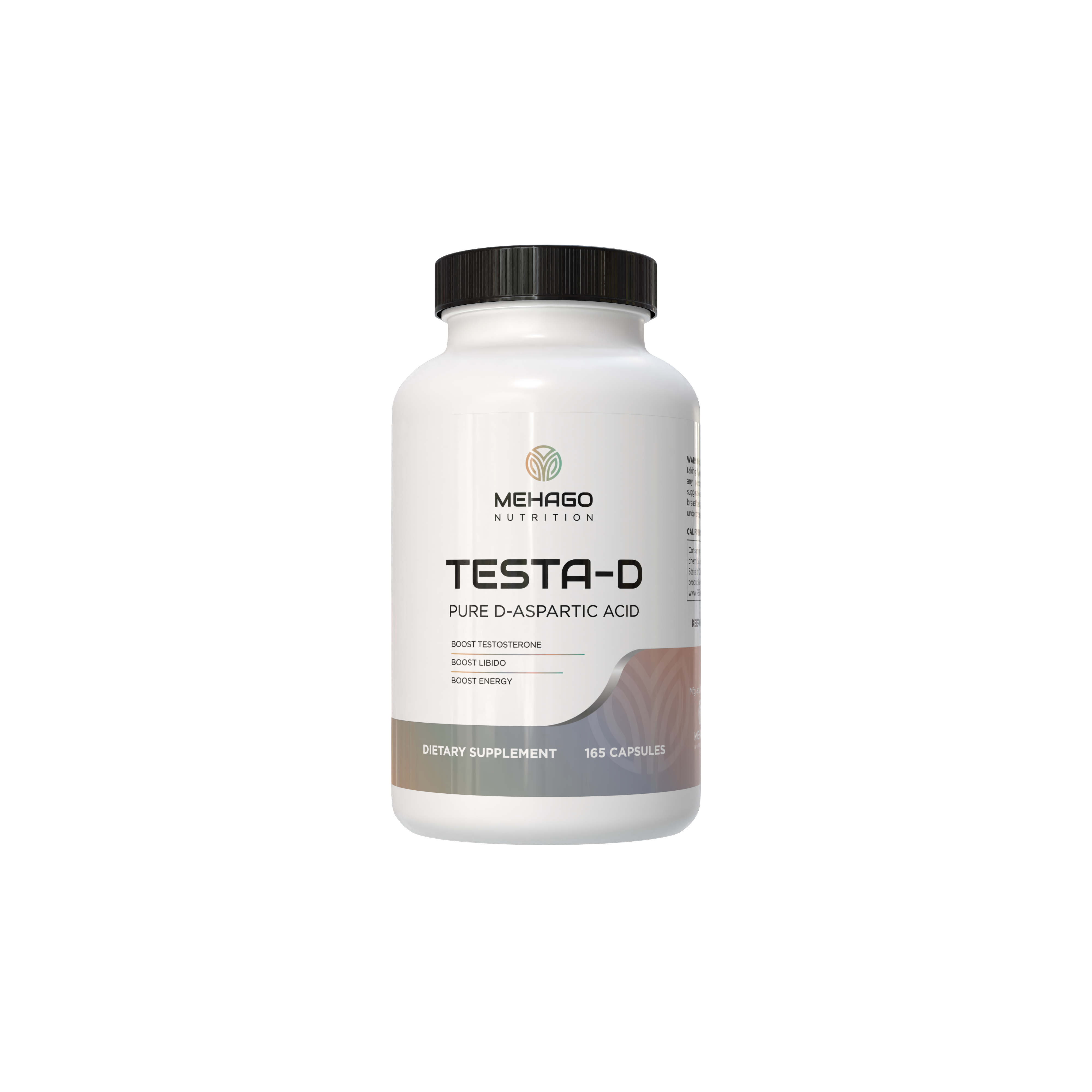 MEHAGO TestaD bottle — transparent background