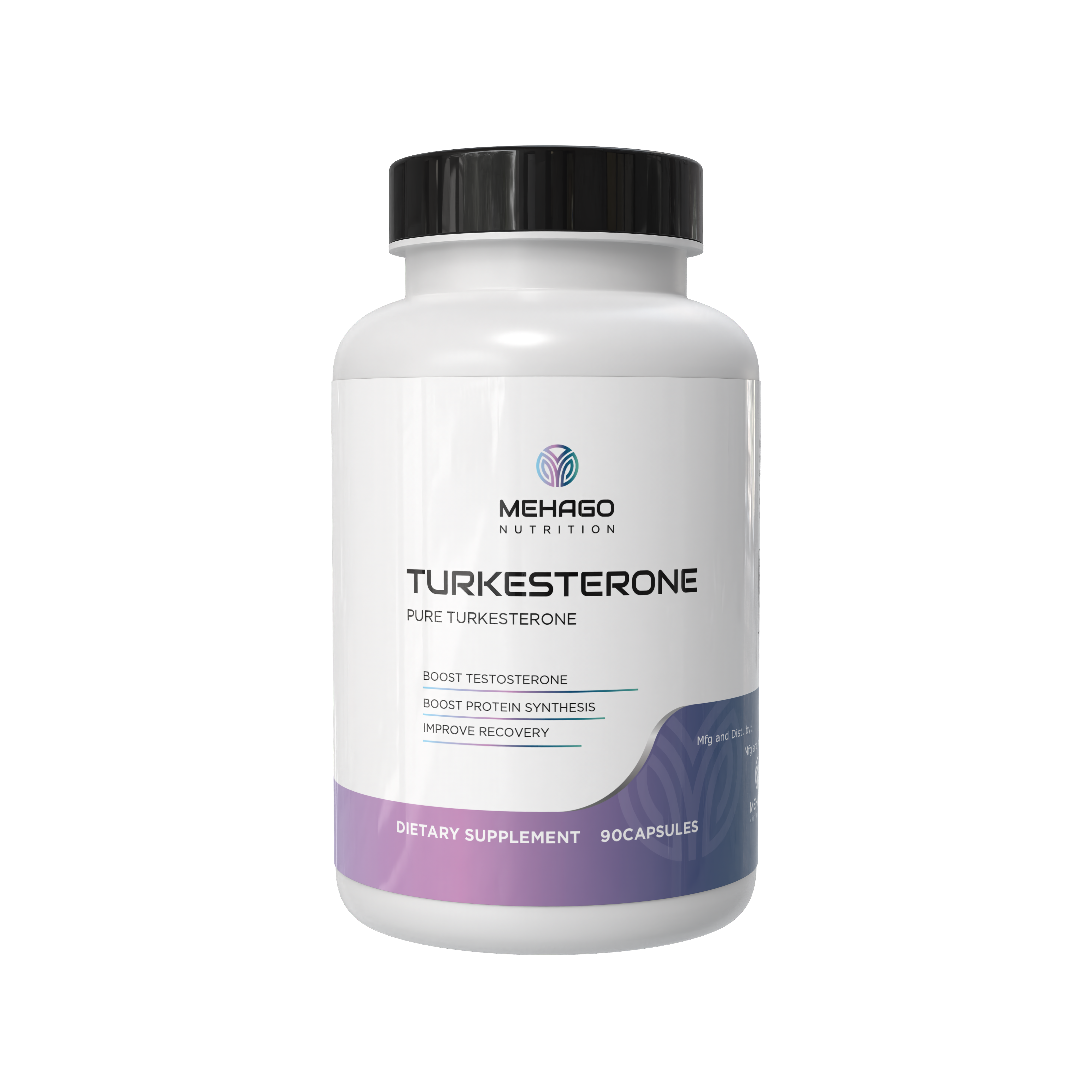 MEHAGO Turktesterone bottle — transparent background